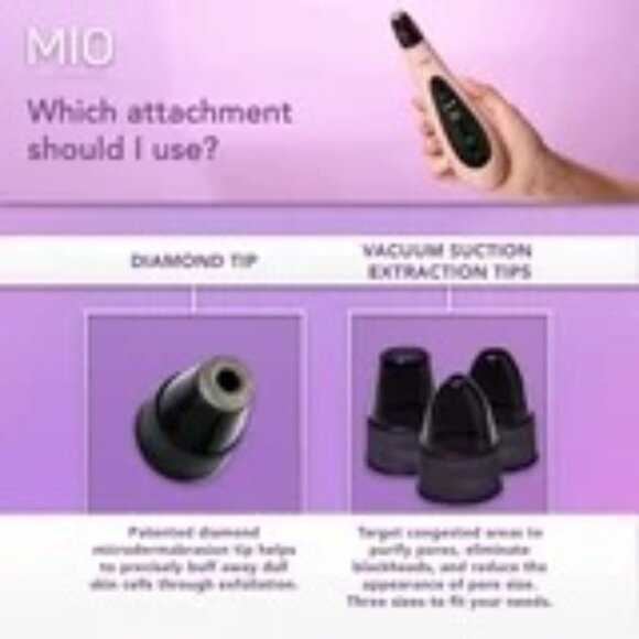 Spa Sciences MIO Diamond Tip Microdermabrasion Exfoliator & Pore Extractractor - Picture 5 of 12